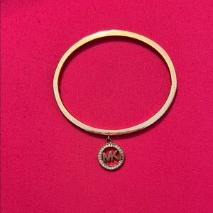 Michael Kors Gold Bracelet with Logo Charm